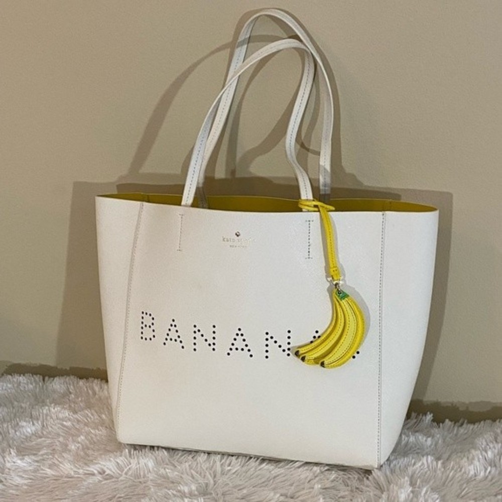 Kate Spade New York Hallie Leather Bananas Tote Bag